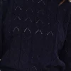 Kelly & Grace Weekend Textured Crew Neck In Navy*Women Jumpers & Cardigans