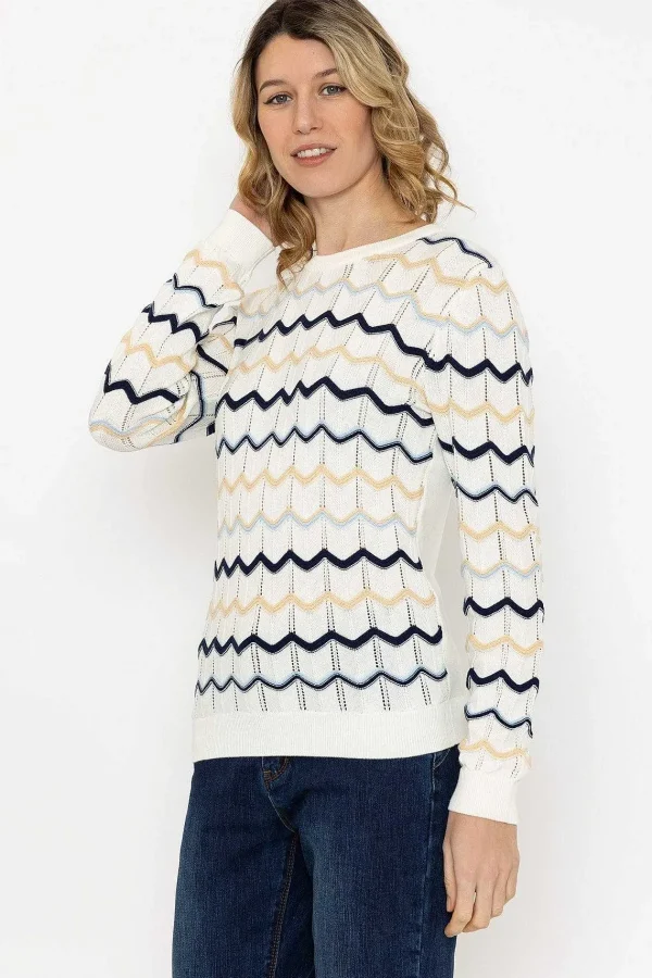 Rowen Avenue Textured Crew Neck Knit In Ecru*Women Jumpers & Cardigans