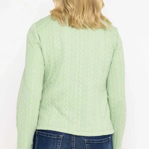 Voulez Vous Textured Jersey Zip Jacket In Green*Women Coats & Jackets