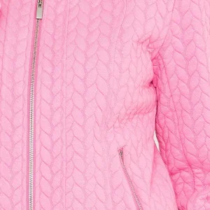 Voulez Vous Textured Jersey Zip Jacket In Pink*Women Coats & Jackets