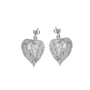 Newbridge Silverware Jewellery Textured Leaf Earrings* Boxed Gifts