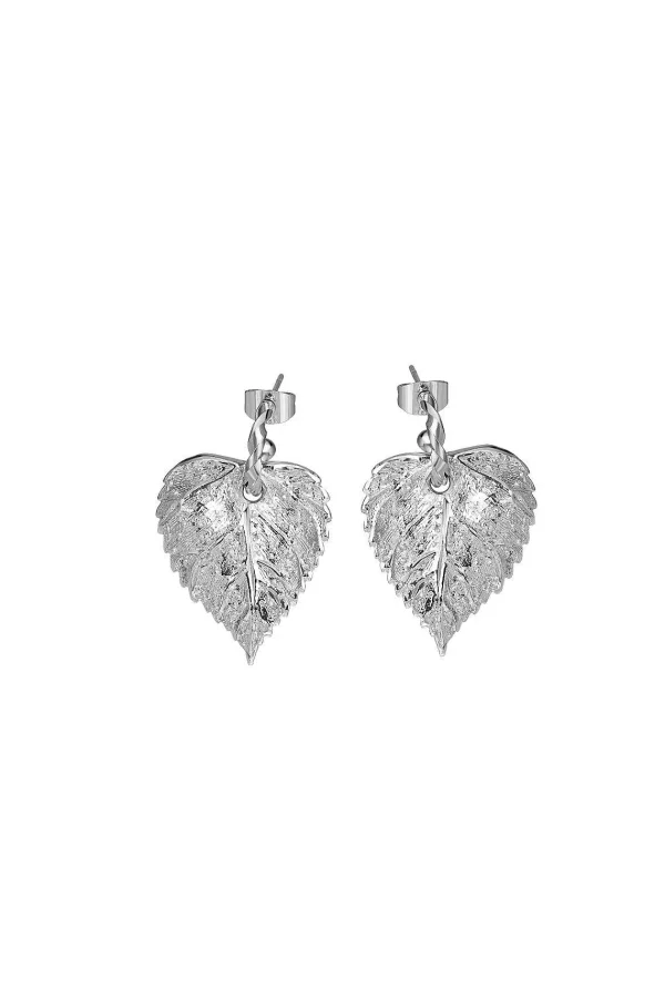 Newbridge Silverware Jewellery Textured Leaf Earrings* Boxed Gifts