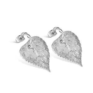 Newbridge Silverware Jewellery Textured Leaf Earrings* Boxed Gifts