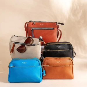 Gallantry Triple Compartment Crossbody In Orange* Accessories