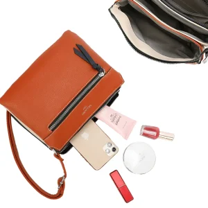 Gallantry Triple Compartment Crossbody In Orange* Accessories