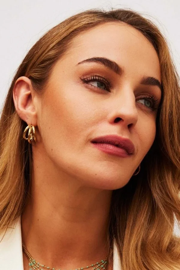 Knight & Day Triple Layer Gold Hoop Earrings*Women As Seen On Social