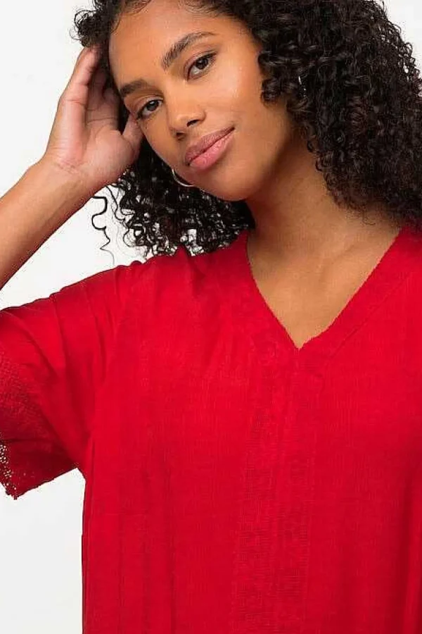 Ulla Popken Tunic Midi Dress In Red*Women Dresses & Jumpsuits