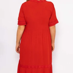 Ulla Popken Tunic Midi Dress In Red*Women Dresses & Jumpsuits