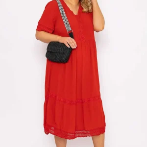 Ulla Popken Tunic Midi Dress In Red*Women Dresses & Jumpsuits
