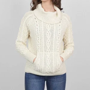 Aran Woollen Mills Turtle Neck Sweater In Cream*Women Jumpers & Cardigans