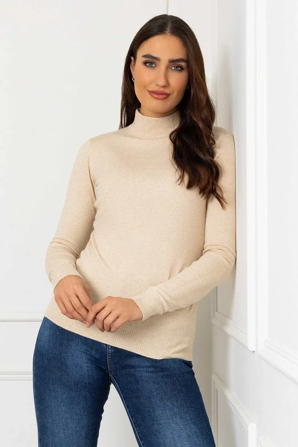 J'aime la Vie Turtleneck Knit In Beige*Women Jumpers & Cardigans