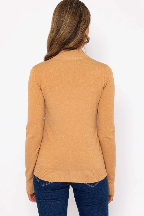 J'aime la Vie Turtleneck Knit In Camel*Women Jumpers & Cardigans