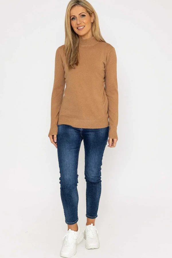 J'aime la Vie Turtleneck Knit In Camel*Women Jumpers & Cardigans