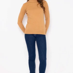 J'aime la Vie Turtleneck Knit In Camel*Women Jumpers & Cardigans