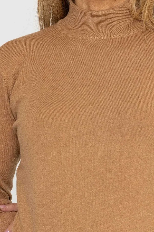 J'aime la Vie Turtleneck Knit In Camel*Women Jumpers & Cardigans
