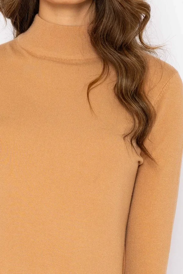J'aime la Vie Turtleneck Knit In Camel*Women Jumpers & Cardigans