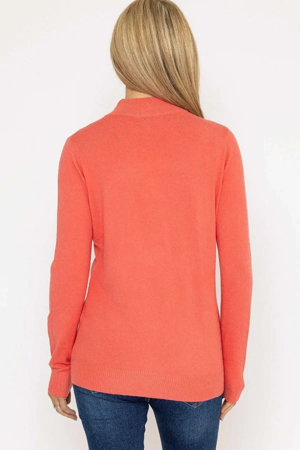 J'aime la Vie Turtleneck Knit In Coral*Women Jumpers & Cardigans