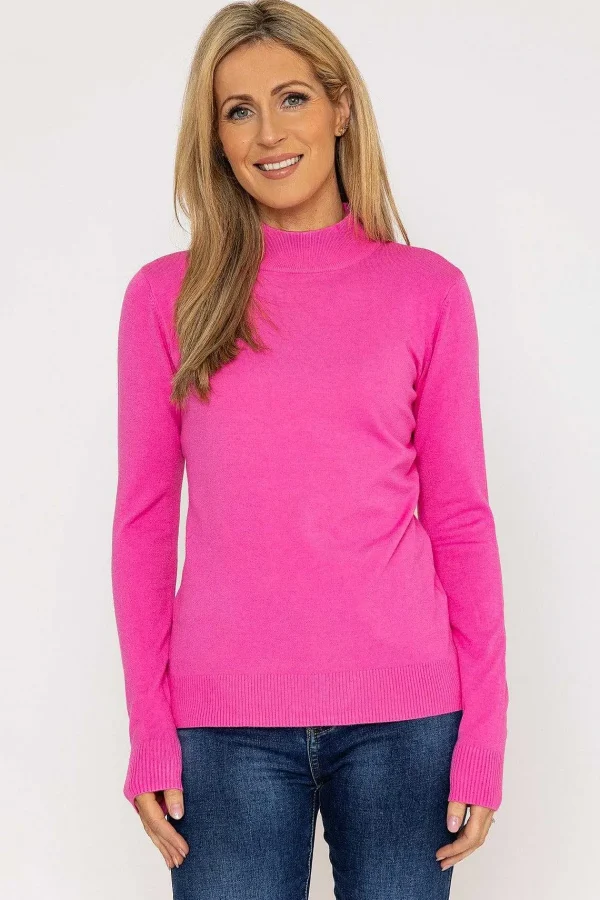 J'aime la Vie Turtleneck Knit In Fluo Pink*Women Jumpers & Cardigans