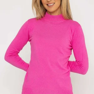 J'aime la Vie Turtleneck Knit In Fluo Pink*Women Jumpers & Cardigans