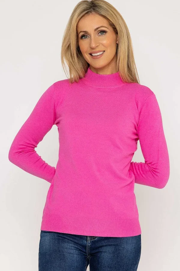 J'aime la Vie Turtleneck Knit In Fluo Pink*Women Jumpers & Cardigans