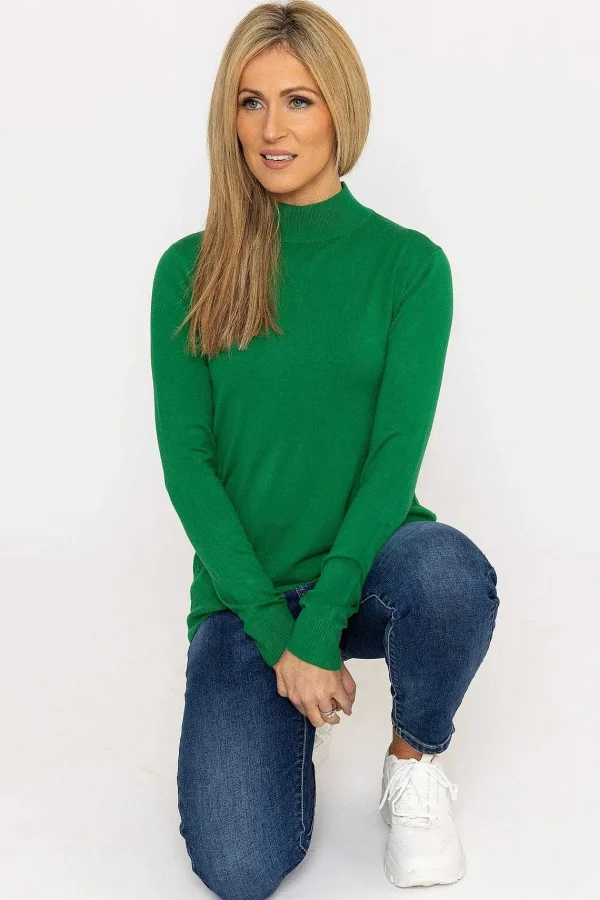 J'aime la Vie Turtleneck Knit In Green*Women Jumpers & Cardigans
