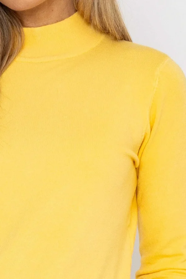 J'aime la Vie Turtleneck Knit In Yellow*Women Jumpers & Cardigans
