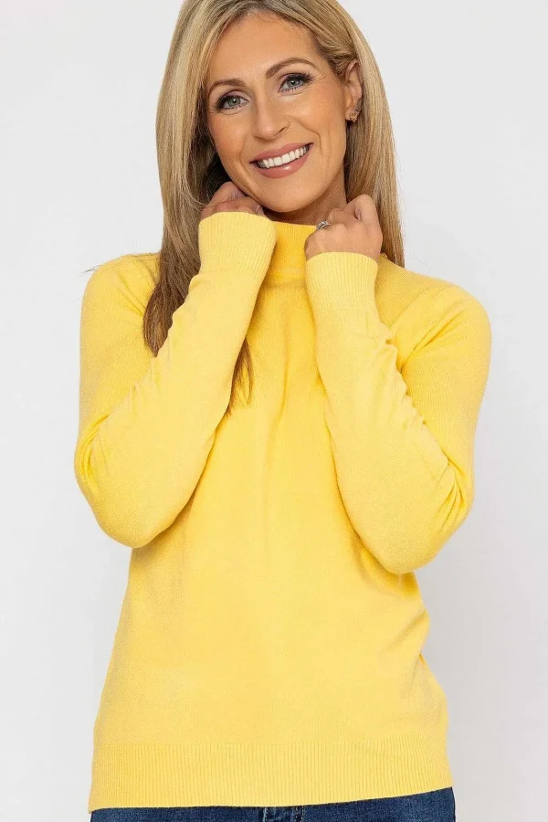 J'aime la Vie Turtleneck Knit In Yellow*Women Jumpers & Cardigans