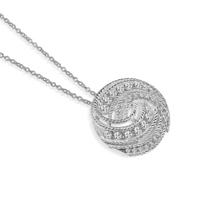 Newbridge Silverware Jewellery Twist Pendant With Clear Stones* Boxed Gifts