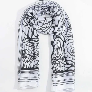 SOUL Accessories Two Tone Floral Scarf In Black* Accessories