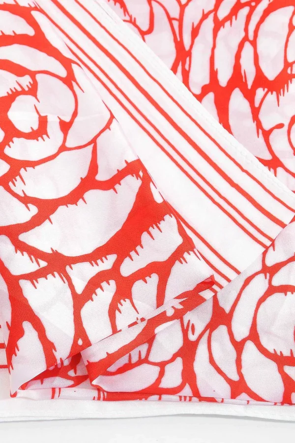 SOUL Accessories Two Tone Floral Scarf In Red* Accessories