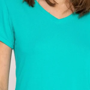 Kelly & Grace Weekend V Neck Tee In Aqua*Women Tops & Blouses