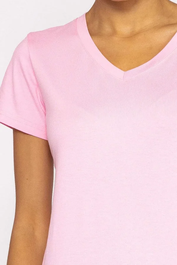 Kelly & Grace Weekend V Neck Tee In Blush*Women Tops & Blouses