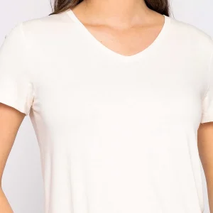 Kelly & Grace Weekend V Neck Tee In Ecru*Women Tops & Blouses