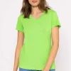 Kelly & Grace Weekend V Neck Tee In Green*Women Tops & Blouses