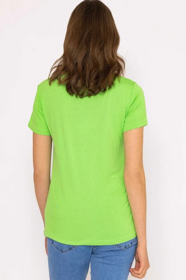 Kelly & Grace Weekend V Neck Tee In Green*Women Tops & Blouses