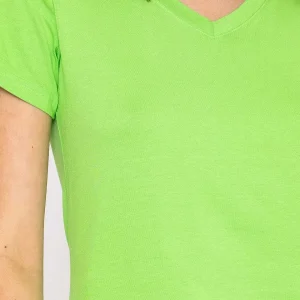Kelly & Grace Weekend V Neck Tee In Green*Women Tops & Blouses