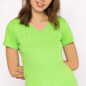 Kelly & Grace Weekend V Neck Tee In Green*Women Tops & Blouses