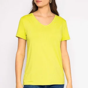 Kelly & Grace Weekend V Neck Tee In Lime*Women Tops & Blouses