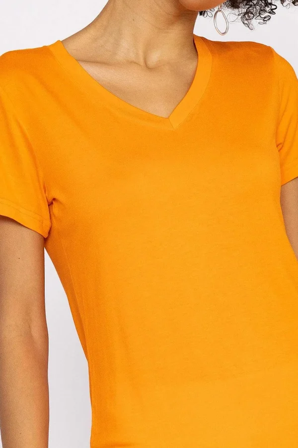 Kelly & Grace Weekend V Neck Tee In Orange*Women Tops & Blouses