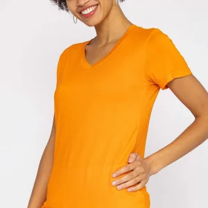 Kelly & Grace Weekend V Neck Tee In Orange*Women Tops & Blouses
