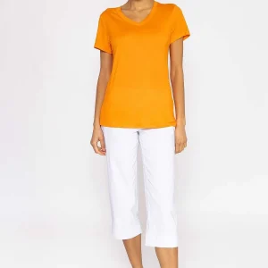 Kelly & Grace Weekend V Neck Tee In Orange*Women Tops & Blouses