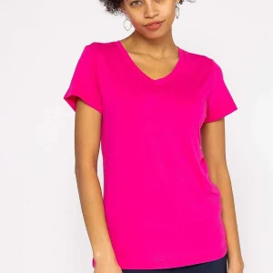 Kelly & Grace Weekend V Neck Tee In Pink*Women Tops & Blouses
