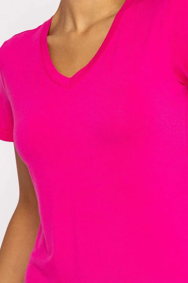 Kelly & Grace Weekend V Neck Tee In Pink*Women Tops & Blouses