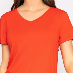 Kelly & Grace Weekend V Neck Tee In Red*Women Tops & Blouses