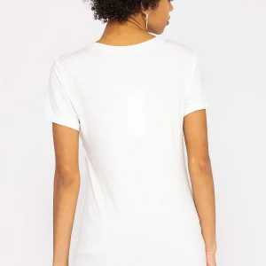 Kelly & Grace Weekend V Neck Tee In White*Women Tops & Blouses
