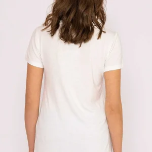 Kelly & Grace Weekend V Neck Tee In White*Women Tops & Blouses