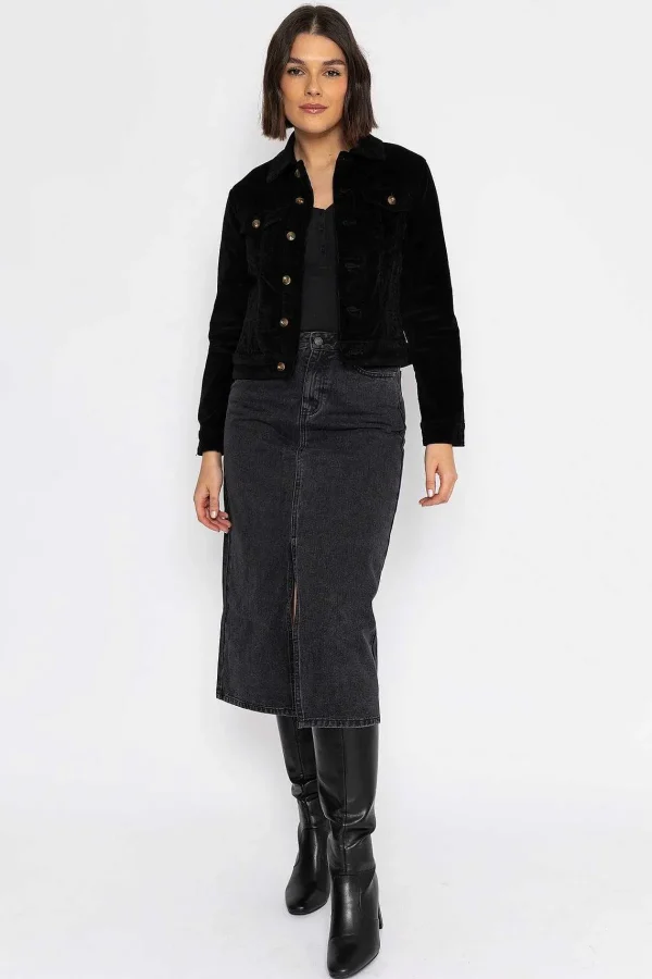 Oraije Vaina Velvet Jacket In Black*Women Coats & Jackets