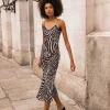 Pala D'oro Sport Valentina Midi Dress In Zebra Print* Sale Dresses