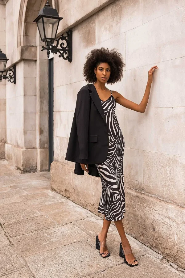 Pala D'oro Sport Valentina Midi Dress In Zebra Print* Sale Dresses