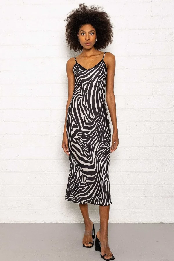 Pala D'oro Sport Valentina Midi Dress In Zebra Print* Sale Dresses